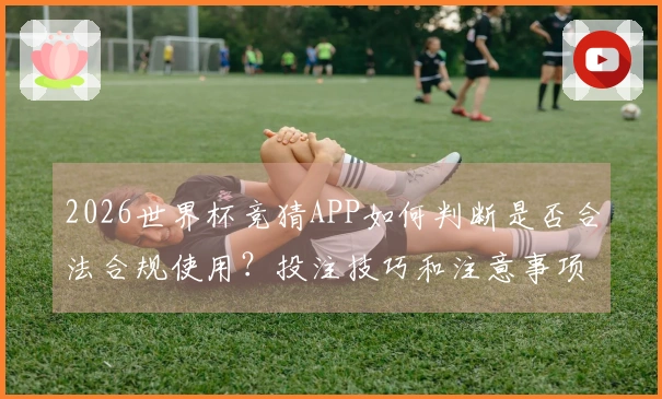 2026世界杯竞猜APP如何判断是否合法合规使用？投注技巧和注意事项